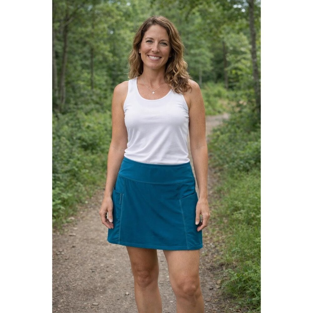 Athleta  Women's Teal Green Pocket Skort size SMALL